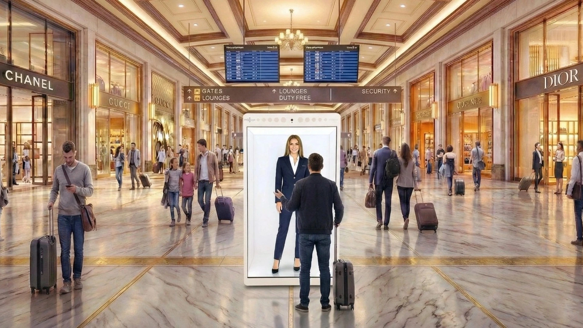 Boston Logan's AI Hologram Assistants Show the Future of Airport Wayfinding